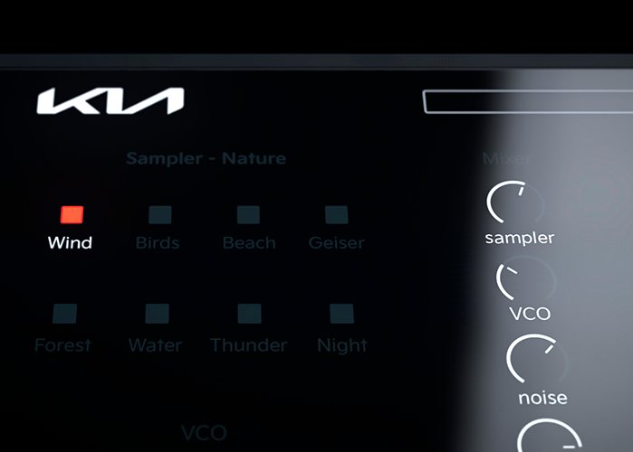 Kia Instrument interface with nature sampler pads