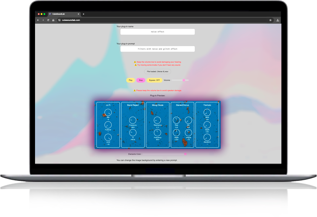 CubeSoundLab Interface